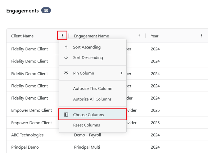 Choosing columns 1