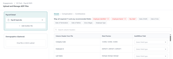 payroll input validated