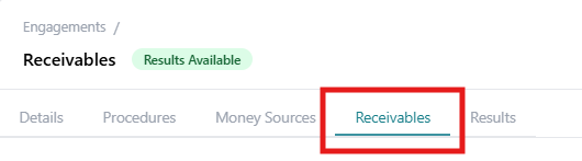 receivables tab