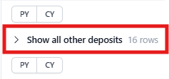 show all other deposits