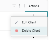 delete client