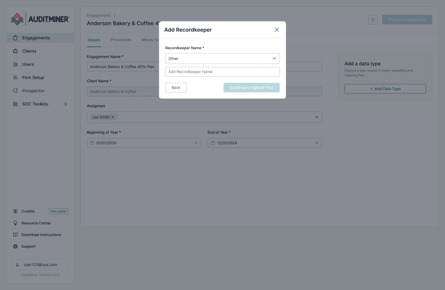 Add Your Recordkeeper